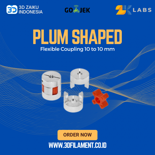 ZKlabs 3D Printer Motor Plum Flexible Coupling Coupler 10 mm x 10 mm